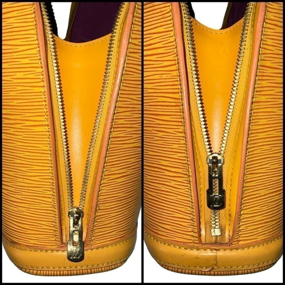 VINTAGE LOUIS VUITTON Lussac Epi Leather Shopper GM Yellow - Picture 9 of 16
